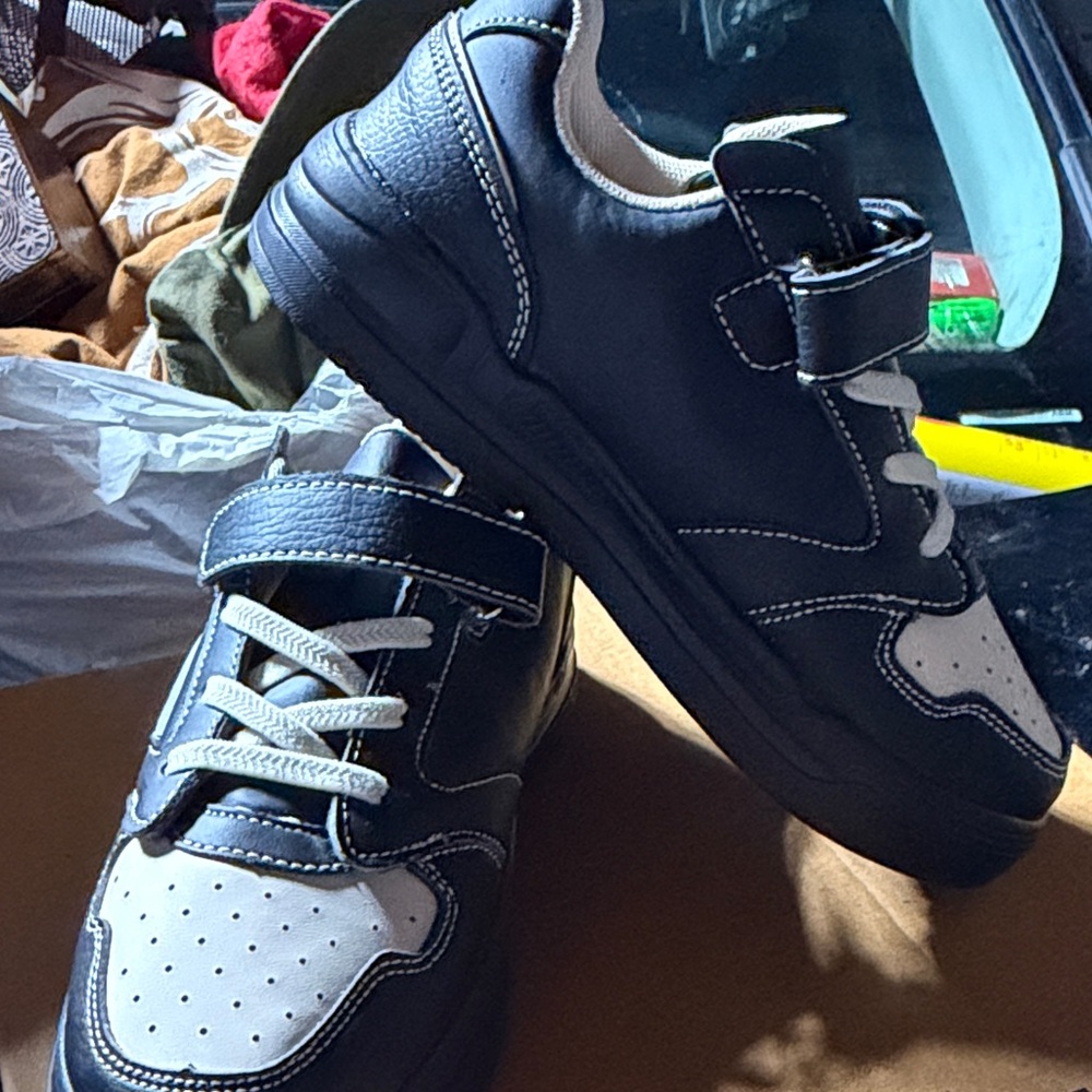 Kids Black and White Sneakers
